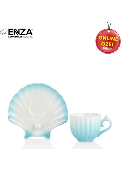 Zümrüt 2'li Mavi Porselen Fincan Takımı indirimleri