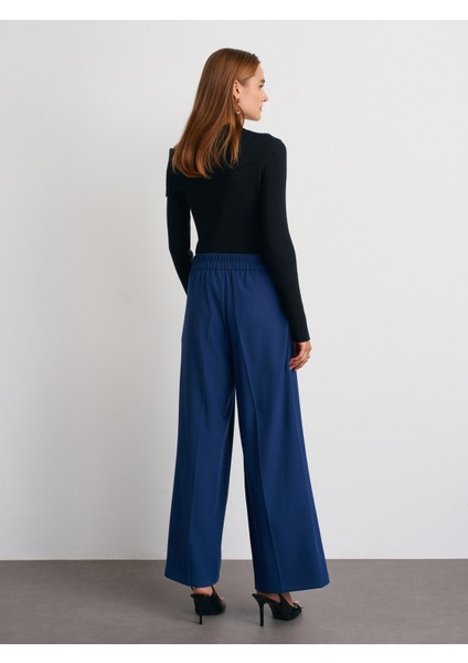 72192 Dikişli Geniş Paça Pantolon-Indigo fiyatları