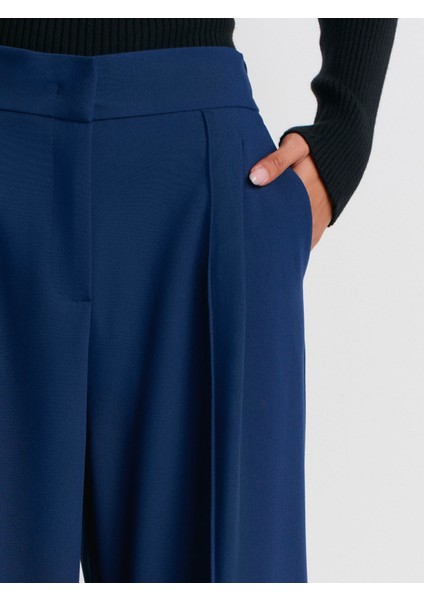 72192 Dikişli Geniş Paça Pantolon-Indigo fırsatları