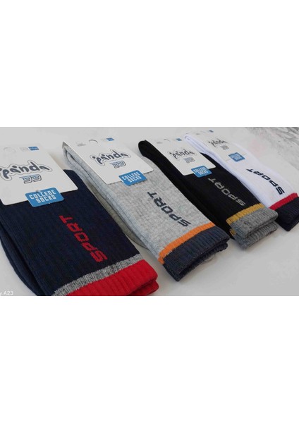 Panda 99 Sport Desenli Kolej Çorap – Unisex