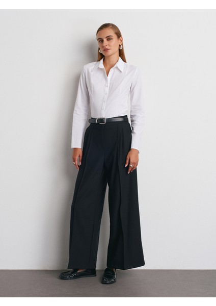 50517 Çan Kollu Vücuda Oturan Gömlek-Beyaz indirimleri