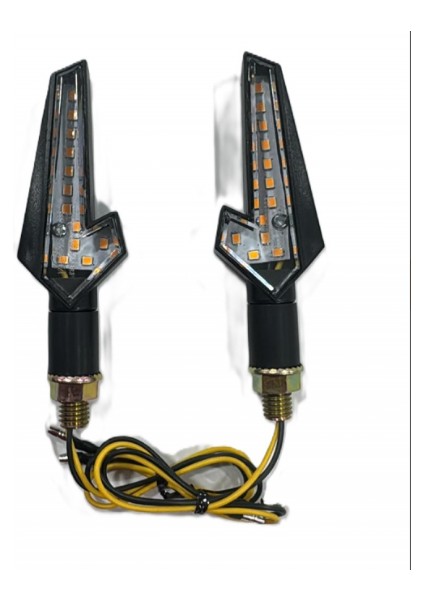 Motosiklet LED Sinyal Sarı Işık Takım Siyah 1047 E Belgeli fırsatları