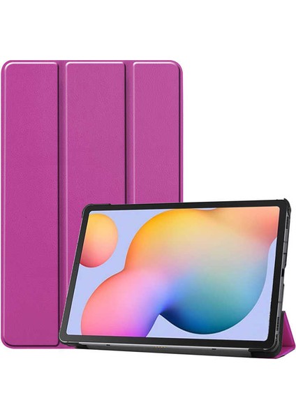 Galaxy Tab S7 T870 Uyumlu Tygo Smart Cover Standlı 1-1 Kılıf-Mor