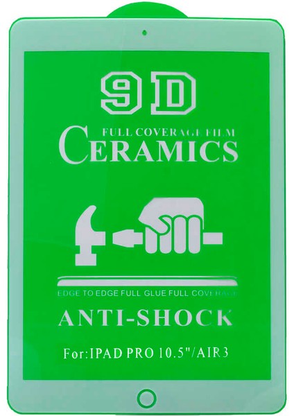 iPad Pro 10.5 (7.nesil) Uyumlu Tygo Tablet Seramik Ekran Koruyucu-Beyaz