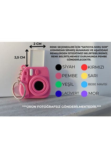 Instax Tasarımlı Anahtarlık – Sevimli Fotoğraf Makinesi Kamera Aksesuar Anahtarlık (Fotoğrafsız) fiyatları