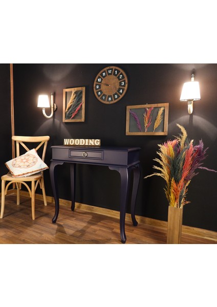 Wooding 90 cm Çekmeceli Masif Lacivert Dresuar fiyatları