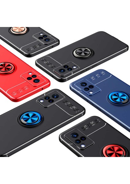 Vivo V21 Kılıf Tygo Ravel Silikon Kapak-Siyah-Mavi fırsatları