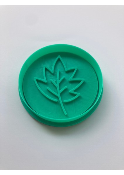 Yaprak Desenli Kurabiye Kalıbı, Yeşil, Yuvarlak, Sonbahar Temalı, Hamur Şekillendirici, Dekoratif fiyatları