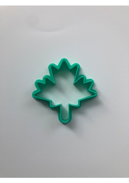 Çınar Yaprağı Kurabiye Kalıbı, Yeşil, Sonbahar Temalı Hamur Şekillendirici, Gıda Uyumlu