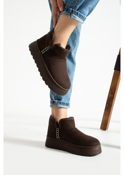 Kadın Kalın Topuklu Kürklü Kısa Bot UG01NAV modelleri