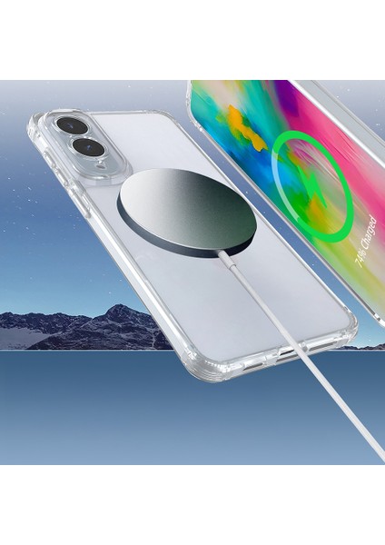 Galaxy S25 Edge Kılıf Airbagli Takılabilir Askı Aparatlı Khyr Snap Silikon Kapak - Şeffaf