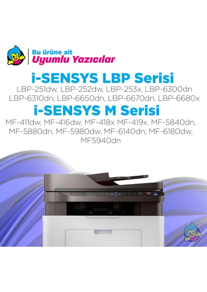 Canon CRG-719 4'lü Avantaj Paket LBP-6300 / LBP-6310 / LBP-6650 / LBP-6670 / MF-5840 / MF-5880 / MF-5940 / MF-5980 Muadil Toner modelleri