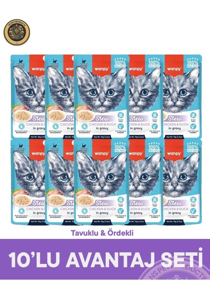 Pouch Tavuk-Ördek Yaş Yavru Kedi Maması 10X70GR fiyatları