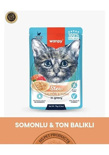 Pouch Ton-Somon Yavru Yaş Kedi Maması 10X70GR modelleri