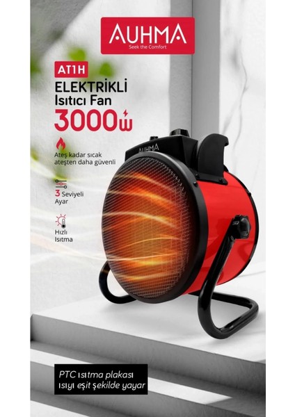 Ultra Güçlü 3000 Watt Taşınabilir Elektrikli Portatif Isıtıcı Soba Hava Üfleyen Fan Radyatör modelleri