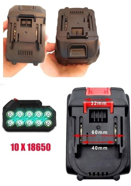 Power Black Şarjlı Matkap, Kırıcı, Taşlama, Ispiral, Budama, Testere, Somun Sıkma Bataryası 10 Pili modelleri