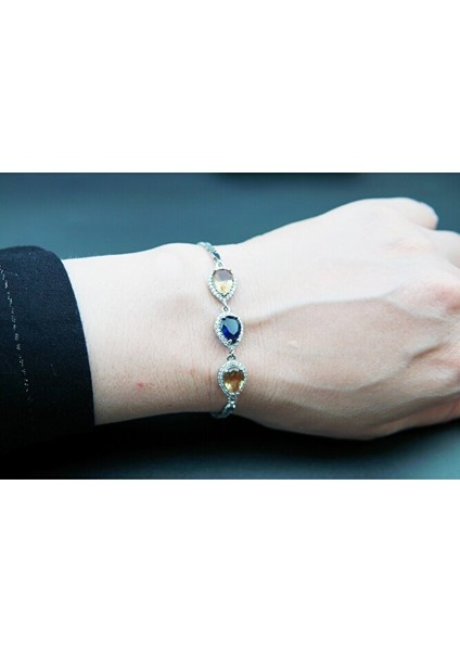 925 Ayar Gümüş 3'lü Damla Kadın Bileklik SB00046 fiyatları