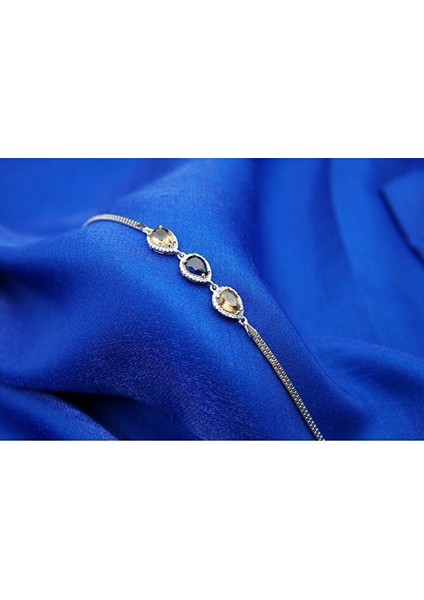 925 Ayar Gümüş 3'lü Damla Kadın Bileklik SB00046 modelleri