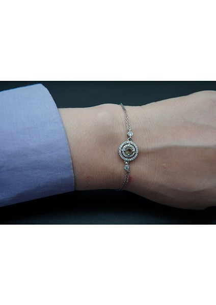 925 Ayar Gümüş Halka Kadın Bileklik SB00041 fırsatları