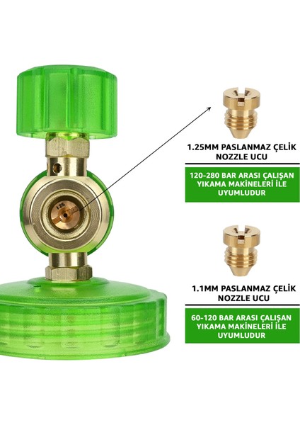 Bear Force Foam Lance Köpük Yapıcı Aparat 1l Köpük Aparatı Basınçlı Yıkama Makineleri Için Köpük Aparatı Çift Nozzle ile Birlikte Foam Canon