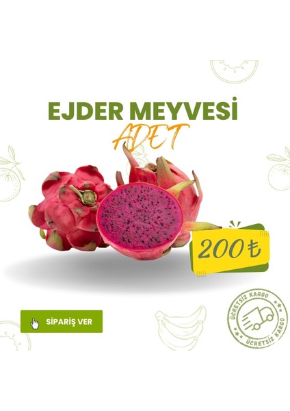 EJDER MEYVESİ Ejder Meyvesi (Dragon Fruit) ( 1 Adet)