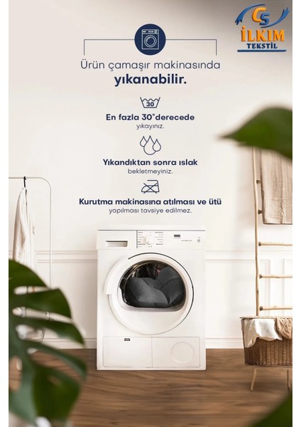 Cs Ilkim Tek Kişilik Lüx Gri Welsoft Yorgan Çift Taraflı 155X215