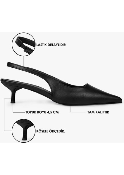Kadın Kate Siyah Mat Cilt Stiletto fiyatları
