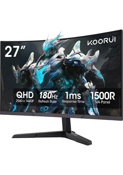 1ms 180Hz 27" 2560X1440 Qhd Curved Gaming Monitör 27E6QCA