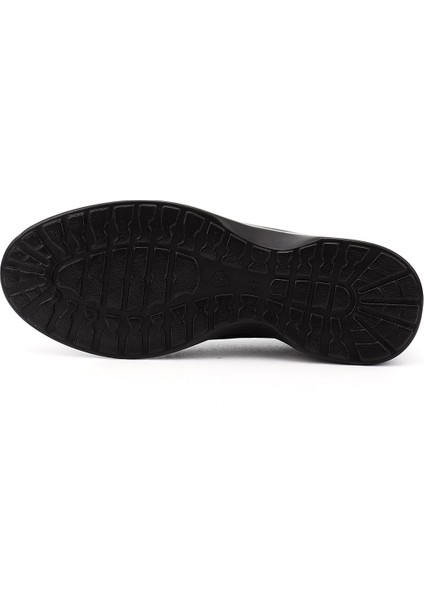 Kadın Siyah Dolgu Taban Hakiki Deri Comfort Ayakkabı fırsatları
