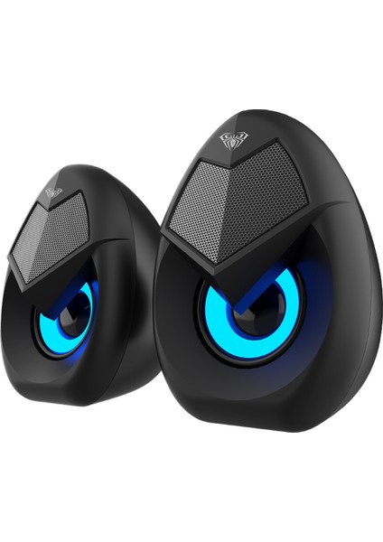 N-69 2*3W Rgb LED Işıklı Masaüstü Oyuncu Laptop Pc Bilgisayar Hoparlörü