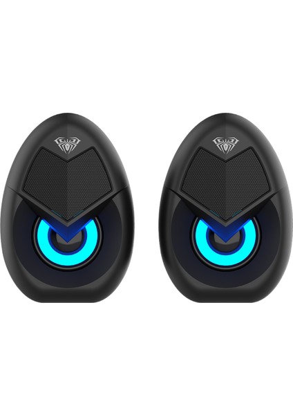 N-69 2*3W Rgb LED Işıklı Masaüstü Oyuncu Laptop Pc Bilgisayar Hoparlörü modelleri