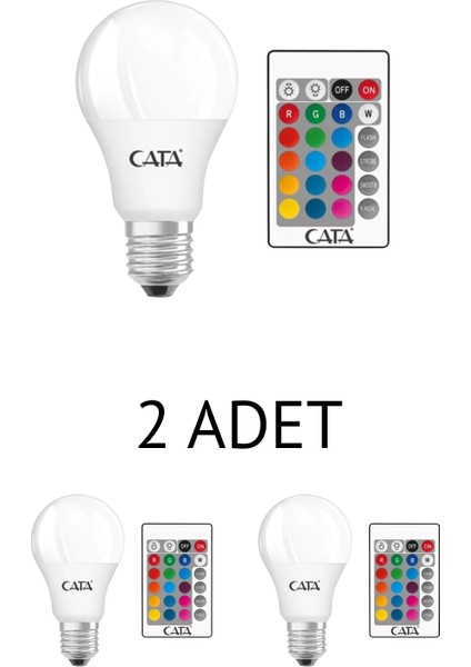 CT-4058 Kumandalı LED Ampul 9W Beyaz - 2’li Paket