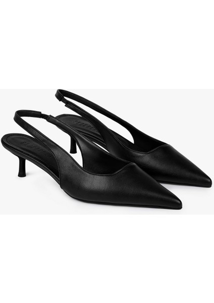 Kadın Kate Siyah Mat Cilt Stiletto