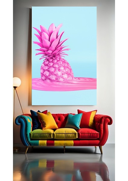 Ananas V1 Ev Duvar Salon Güzellik Salonu Ofis Dükkan Dekarasyon Kanvas Tablo