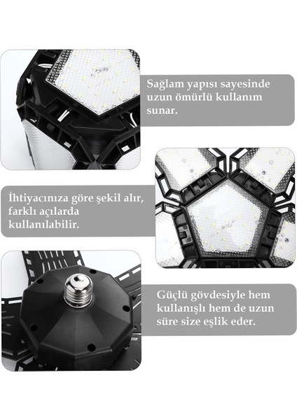 50W Dört Kanatlı Projektör Lamba 5500 Lümen Açılı 108 Smd LED 4+1 Al-Prv4 fiyatları