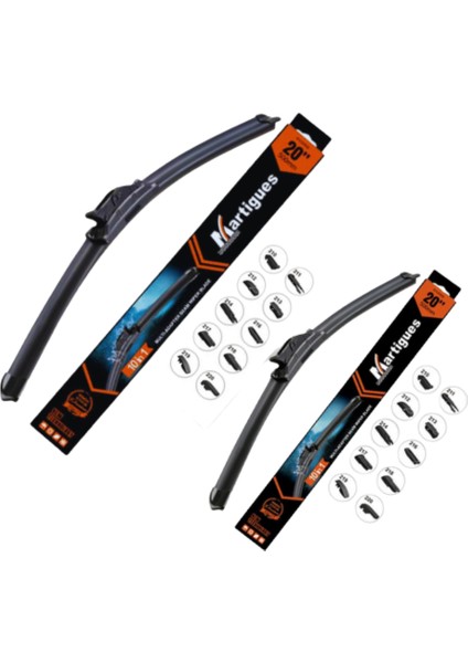 Silecek Takımı Megane 2 2002-2009 Uyumlu 600MM + 450MM (10 Aparatlı)