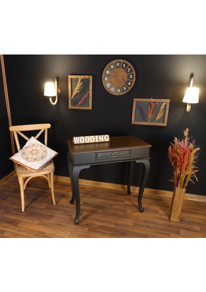Wooding 90 cm Çekmeceli Masif Siyah Ceviz Dresuar fırsatları