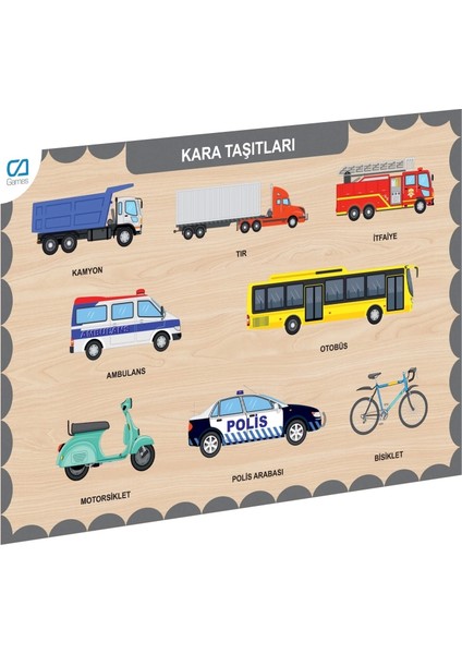 675 CAAHS-3200 Ca Games Ahşap Kara Taşıtları Bul-Tak fiyatları