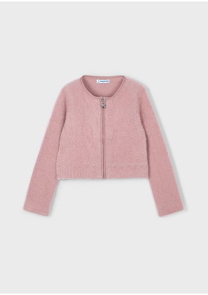 Kız Çocuk Pembe Yumuşak Örme Hırka (4-10 Yaş) – Şık ve Rahat Tasarım