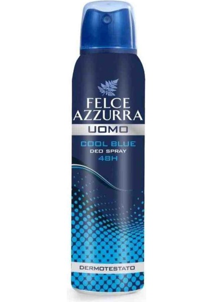 Uomo Cool Blue 48 Saat Etkili Erkeklere Özel Italyan Deo Spray 150 ml