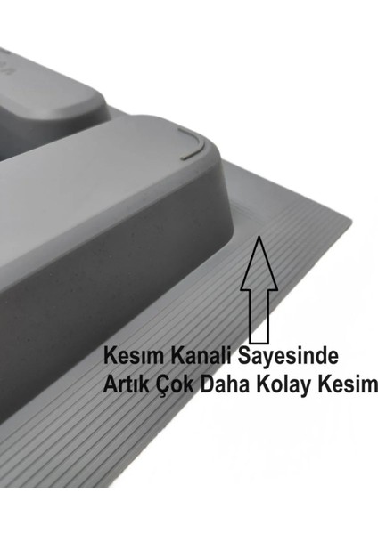 Çekmece Içi Kaşıklık ve Kepçelik Düzenleyici – Antrasit 78X49 cm (69X40 cm Kadar Kesilebilir)