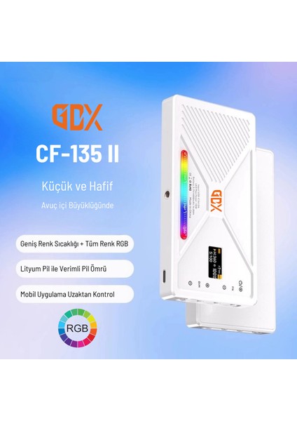 CF-135 Iı Rgb Mini 10W Işık + El Tipi Powerbank Tripod Batarya fiyatları