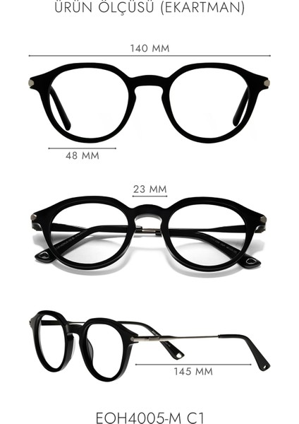 EOH4005-M C1 Siyah Mavi Işık Koruyucu Ekran Gözlüğü