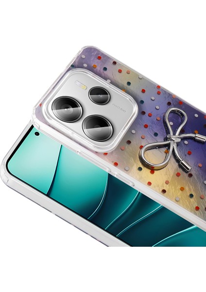 Redmi Note 14 Kılıf Kamera Korumalı Figürlü Tygo Ponti Silikon Kapak - Lila fırsatları