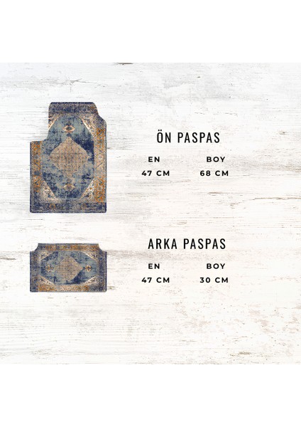 Şık ve Otantik Halı Desenli Araba Paspası – 4’lü Set fırsatları