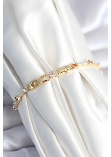 Bfs Pirinç Gold Renk Zirkon Taşlı Kadın Bileklik fiyatları