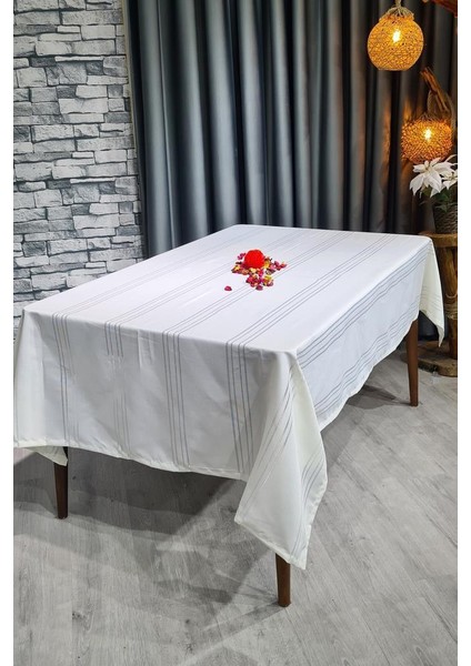 Corvver Dertsiz Masa Örtüsü 155X220 Krem