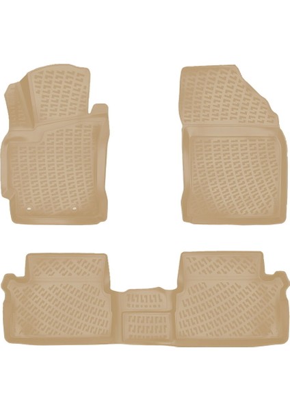 Rizline Toyota Auris 2012 Sonrası Ile Uyumlu 3D Havuzlu Paspas Bej