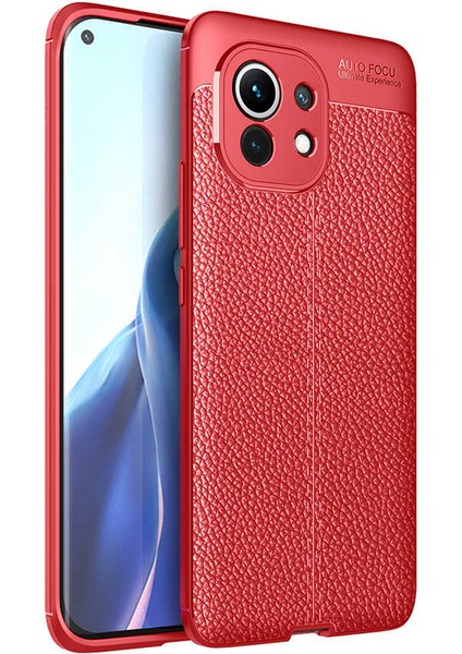 Xiaomi Mi 11 Kılıf Lckc Niss Silikon Kapak-Kırmızı
