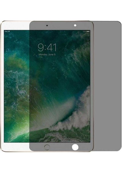 iPad 10.2 2021 (9.nesil) Uyumlu Lckc Tablet Privacy Temperli Cam Ekran Koruyucu-Siyah